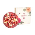 ChocoWheel Ruby čokoláda so sušeným ananásom a jahodami - kvetinový vzor (20g)