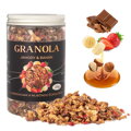 Granola Jahody & Banán s lieskovcami a mliečnou čokoládou (170g) (balenie 4ks)